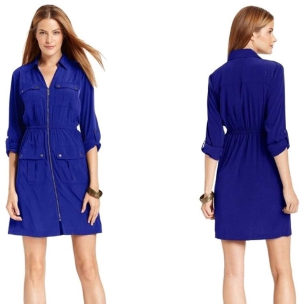 Alfani Zipper Up Blue Dress